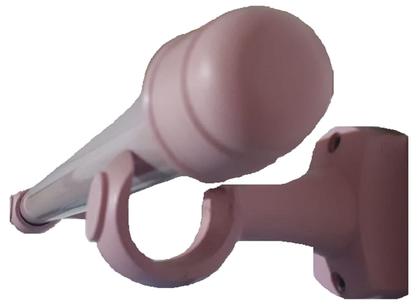 Imagem de Kit Varão 1,50 Metro para Cortina 19mm  Rosa Bebê