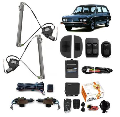 Imagem de Kit Vidro Eletrico Brasilia 1973 1974 +Trava Alarme canivete