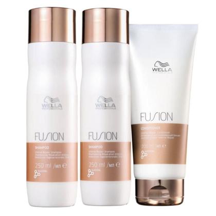 Imagem de Kit Wella Fusion 2x Shampoo 250ml, Condicionador 200ml 