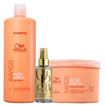 Imagem de Kit Wella Professionals Invigo Nutri Enrich Reflections Cuidado Capilar Diario (3 Produtos)