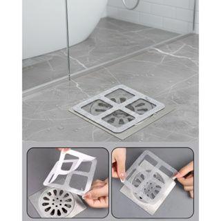 Imagem de Kits Telas Protetoras Adesivas Para Ralo 10x10cm  Evita Entupimentos, Insetos e Mantém Seu Banheiro Sempre Limpo