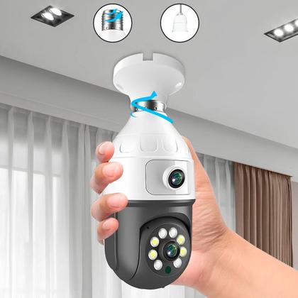 Imagem de Lâmpada Câmera S/Fio com Visão Noturna para Monitoramento