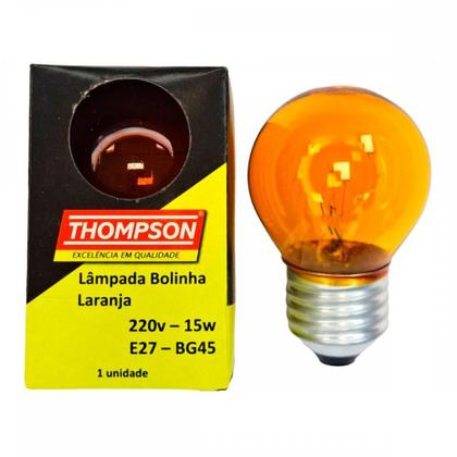 Imagem de Lampada Colorida Thompson 15Wx220V. Laranja - Kit C/10 Pecas