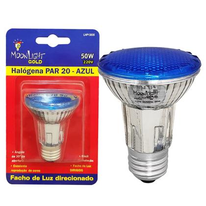 Imagem de Lâmpada Hálogena Colorida Azul  Par20 50w 220v E27