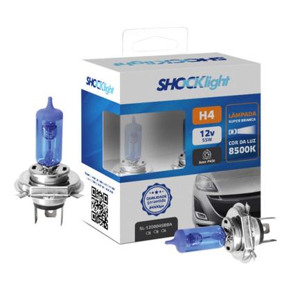 Imagem de Lâmpada Halógena Super Branca H4 12V 60/55W Shocklight - SL-120004SBBA