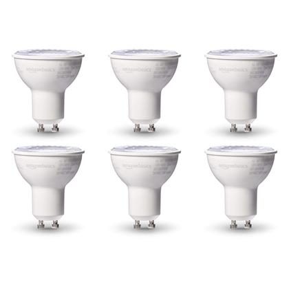 Imagem de Lâmpada LED Amazon Basics MR16 7W GU10 3000K regulável, pacote com 6