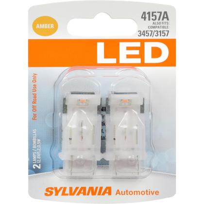 Imagem de Lâmpada para veículos SYLVANIA 4157 LED Amber Mini, pacote com 2