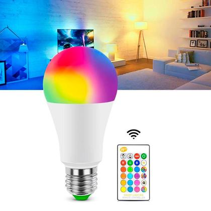 Imagem de Lâmpada RGB Controle Inteligente Com Luz Colorida Iluminação