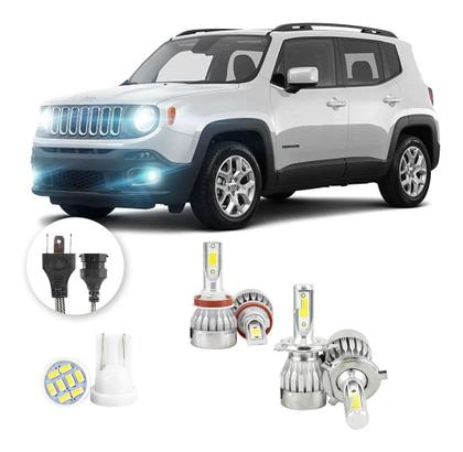 Imagem de Lampadas Led Jeep Renegade 2016 A 2021 H11 H4 20000lm