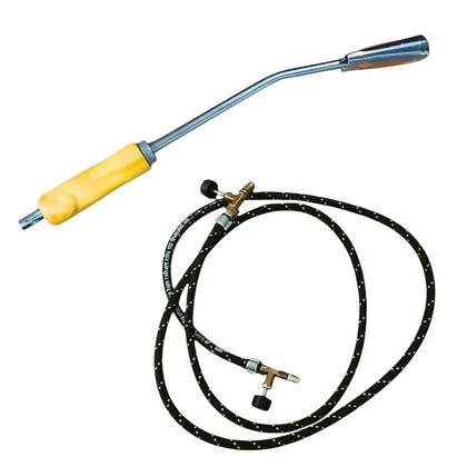 Imagem de Lança Chamas Maçarico Para Botijão De Gás Sapecador De Porco Frango Galinha 45cm + Mangueira