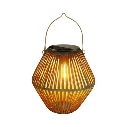 Imagem de Lanterna Solar Impermeável Para Exterior, Luz Boho, Decoração Suspensa Em Rattan Para Jardim,