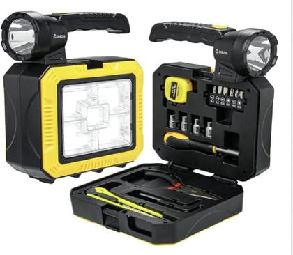 Imagem de Lanterna Solar Led Com Caixa De Ferramenta Recarregável Usb