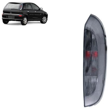 Imagem de Lanterna Traseira Corsa Hatch 2003 2004 2005 2006 2007 2008 2009 2010 2011 2012 Fumê Lente Estriada Acrílico