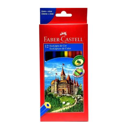 Imagem de Lápis de Cor 12 Peças Faber Castell Volta Aula Escolar