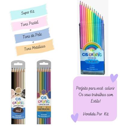Imagem de Lápis De Cor Cis Criatic Super Kit Com 24 Cores