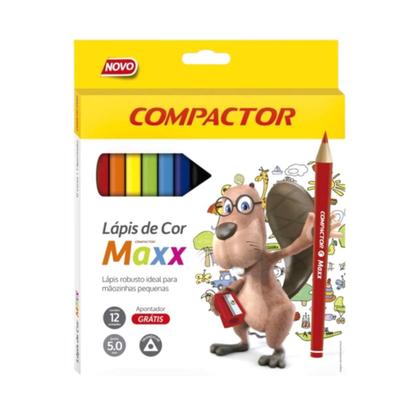 Imagem de Lápis de Cor Compactor Maxx 5.0mm 12 Cores