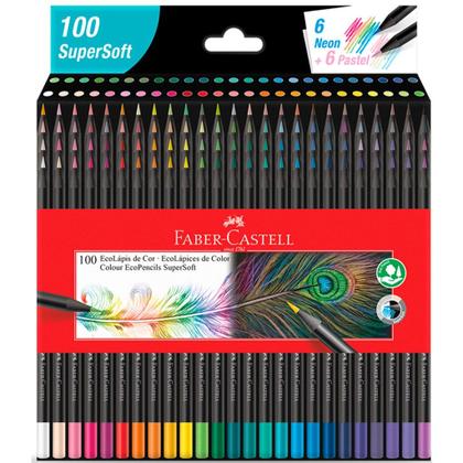 Imagem de Lapis De Cor FABER CASTELL 100 Cores SuperSoft Ecolapis Profissional