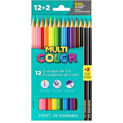 Imagem de Lápis De Cor Sextavado Eco 12 Cores + 2 Lápis Faber Castell