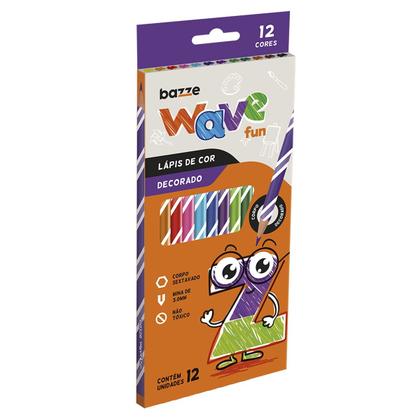 Imagem de Lápis De Cor Wave Fun - 12 cores - Bazze