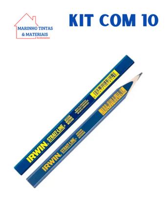 Imagem de Lapis de Pedreiro Carpinteiro Marceneiro para Obra- Kit Com 10 Unidades