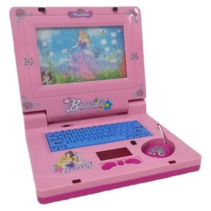 Imagem de Laptop Infantil Princesas Imagem Toca Musica Rosa Brinquedo Notebook Luzes