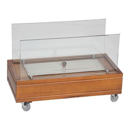 Imagem de Lareira à Álcool / Etanol - Queimador de 60cm Madeira e Aço