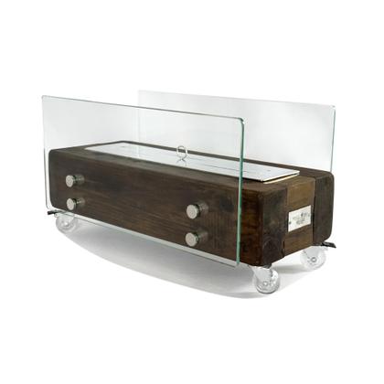 Imagem de Lareira Ecológica Dormente Com Vidros Completa 60cm A Álcool