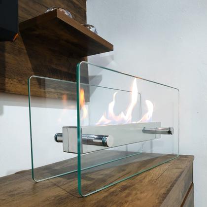 Imagem de Lareira Ecológica Portátil Queimador Inox 40cm Etanol/Álcool Magic Fire