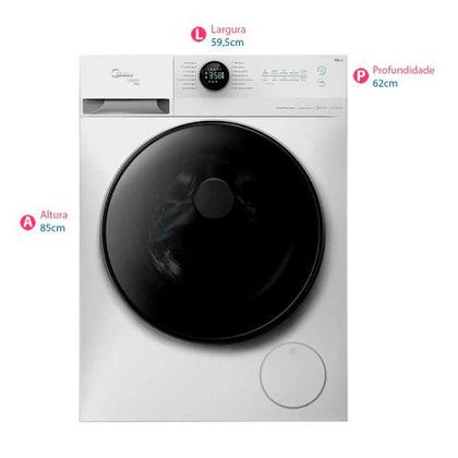 Imagem de Lava Seca Midea Mf200d130 13kg Conexão Wi-Fi Branca 110v