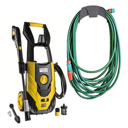 Imagem de Lavadora Lava Jato Alta Pressão 1800w 127v + Mangueira Verde Pvc 20m Com Acessórios - Tramontina