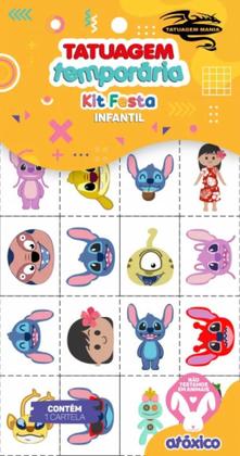 Imagem de Lembrancinha Festa Infantil Stitch Tatuagem Tatoo 5 cartelas