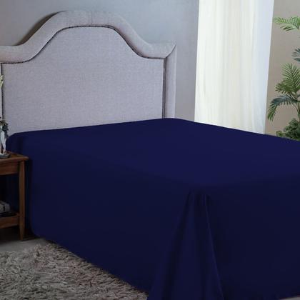 Imagem de Lençol 400 Fios Casal Sem Elástico Virol Hotel Pousada Tecido Acetinado