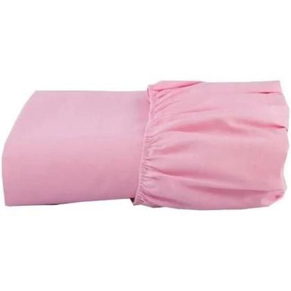 Imagem de Lençol Avulso C/Elástico Rosa Solteiro  100 % Algodão