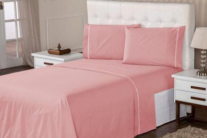 Imagem de Lençol Casal 4 Peças 400 Fios Luxo Toque Macio Aveludado