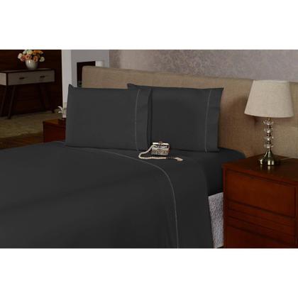 Imagem de Lençol Casal Avulso de Cima com Ponto Palito Percal 180 Fios