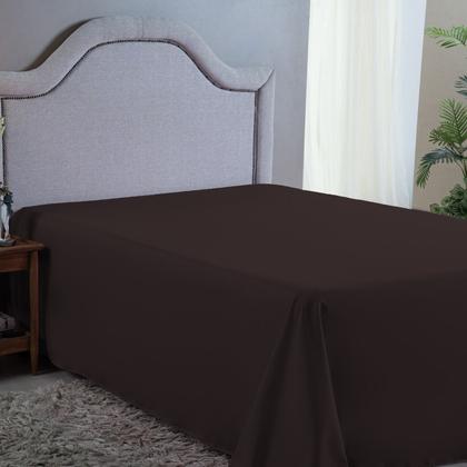 Imagem de Lençol Casal QUEEN 400 Fios Barato Sem Elástico Cama Box Toque Macio Barato 