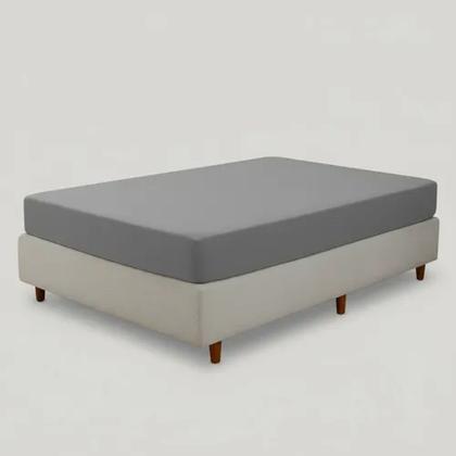 Imagem de Lençol Com Elástico Avulso Queen 400 Fios Micropercal Poliéster Liso Toque Macio