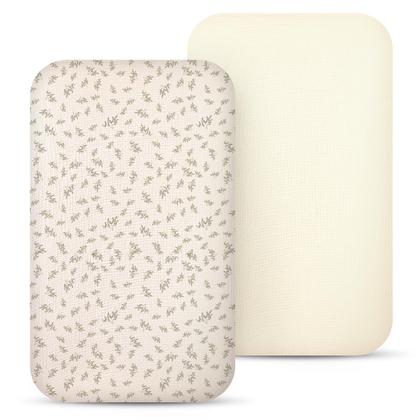 Imagem de Lençol com elástico lulumoon Muslin Cotton, pacote com 2 unidades 84x53x10 cm