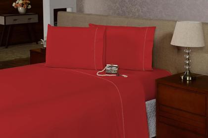 Imagem de Lençol de cima Solteirão/Viúvo c/ Ponto Palito Percal Flex 400 Fios