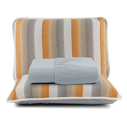 Imagem de Lençol King 3 Peças 100% Algodão com Elástico e Fronha