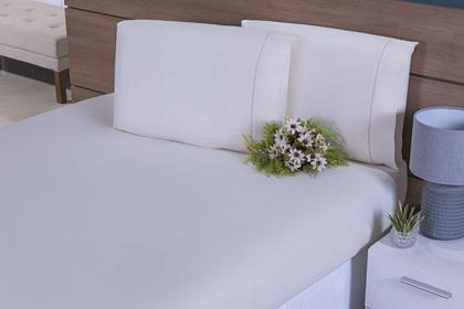 Imagem de Lençol King 3 Peças C/Elástico Percal 100% Algodão 200 Fios