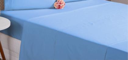 Imagem de Lençol Para Cobrir De Algodão Sem Elástico Cinza Queen Percal 180 Fios