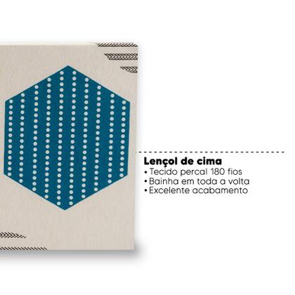 Imagem de Lençol Solteirão/Viúvo Cima Bainha Estampado Percal 180 Fios