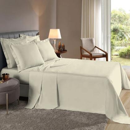 Imagem de Lençol Solteirão/Viúvo de Cima 2 pçs c/ Bainha 200 Fios 100% Algodão