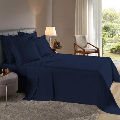 Imagem de Lençol Solteirão/Viúvo de Cima 2 pçs c/ Bainha Percal Flex 400 Fios Toque Macio