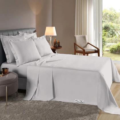 Imagem de Lençol Viúvo 2 Peças Fronha c/ Abas Percal Flex 400 Fios Toque Macio