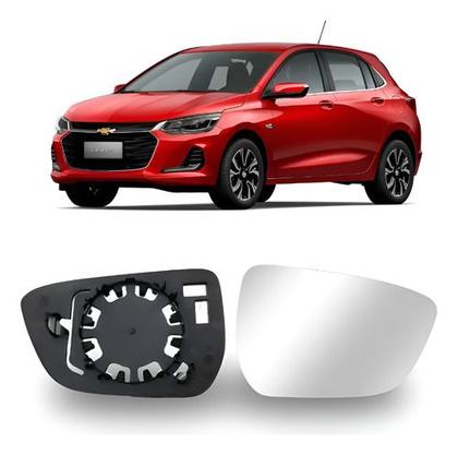 Imagem de Lente Espelho Retrovisor Chevrolet Onix e Sedan de 2020 a 2023  COM BASE