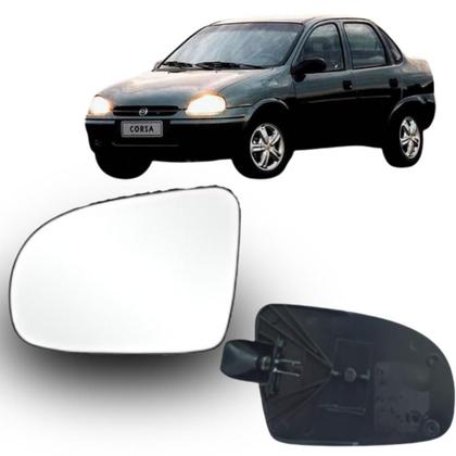 Imagem de Lente Espelho Retrovisor Corsa Classic 1996 até 2002 Lado Esquerdo Removel SB011