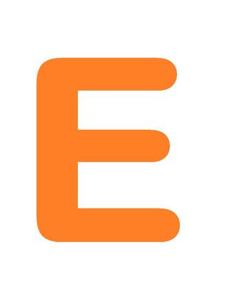 Imagem de Letras em EVA Alfabeto Laranja - 14cm