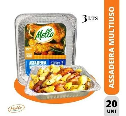 Imagem de Leve 20un Assadeira De Aluminio Retangular 3 Litros Natal